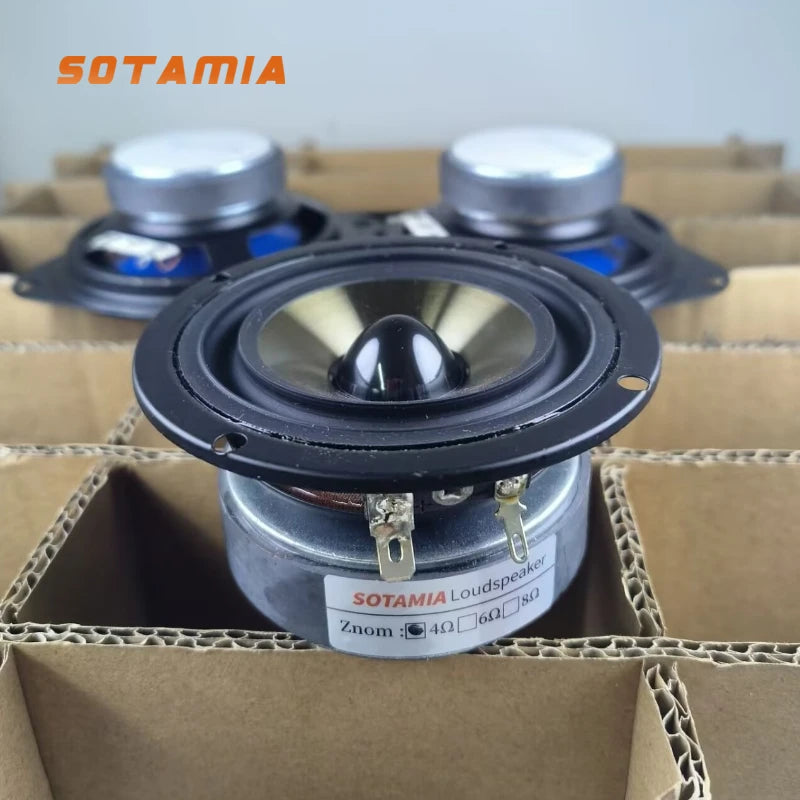 SOTAMIA 1Pcs 3 Inch Full Range Power Speaker 4 Ohm 20W Bookshelf Audio DIY Hifi Music Portable Bluetooth Computer Speaker