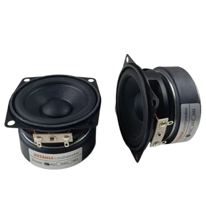 SOTAMIA 2Pcs 2.5 Inch Full Range Speaker 4 Ohm 25W 20 Core Hifi Music Power Loudspeaker DIY Smart Home Audio Bluetooth Speaker