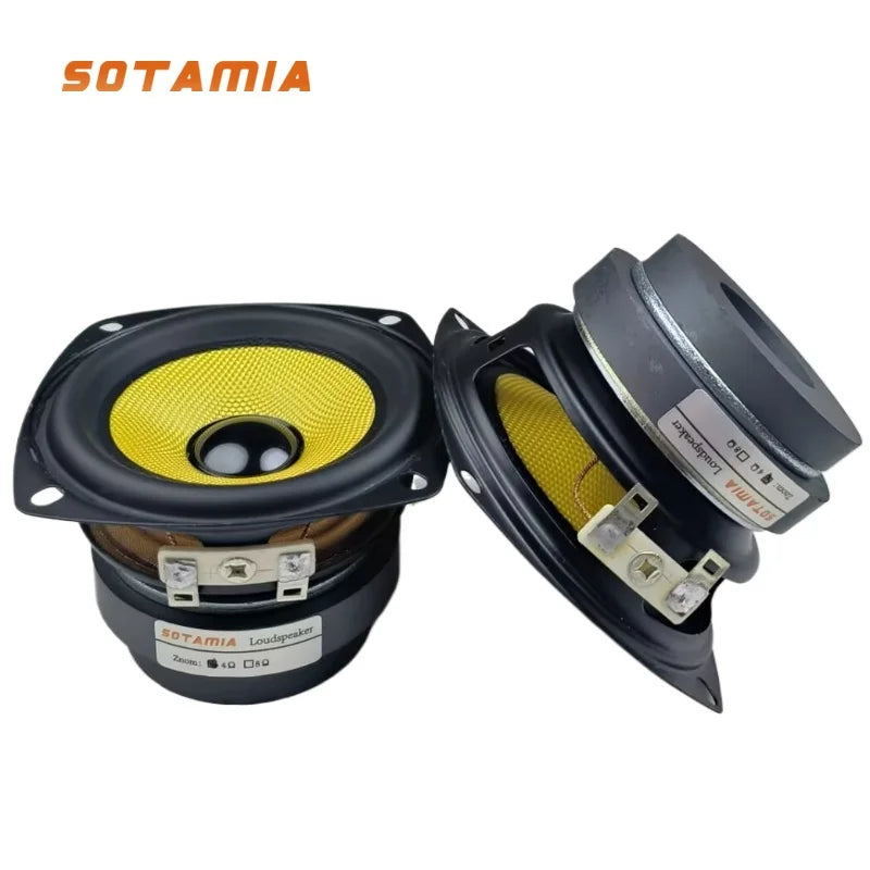 SOTAMIA 2Pcs 3 Inch Waterproof Speaker 4 Ohm 10W DIY Audio Portable Bluetooth Speaker Music Glass Fiber Loudspeaker Bookshelf