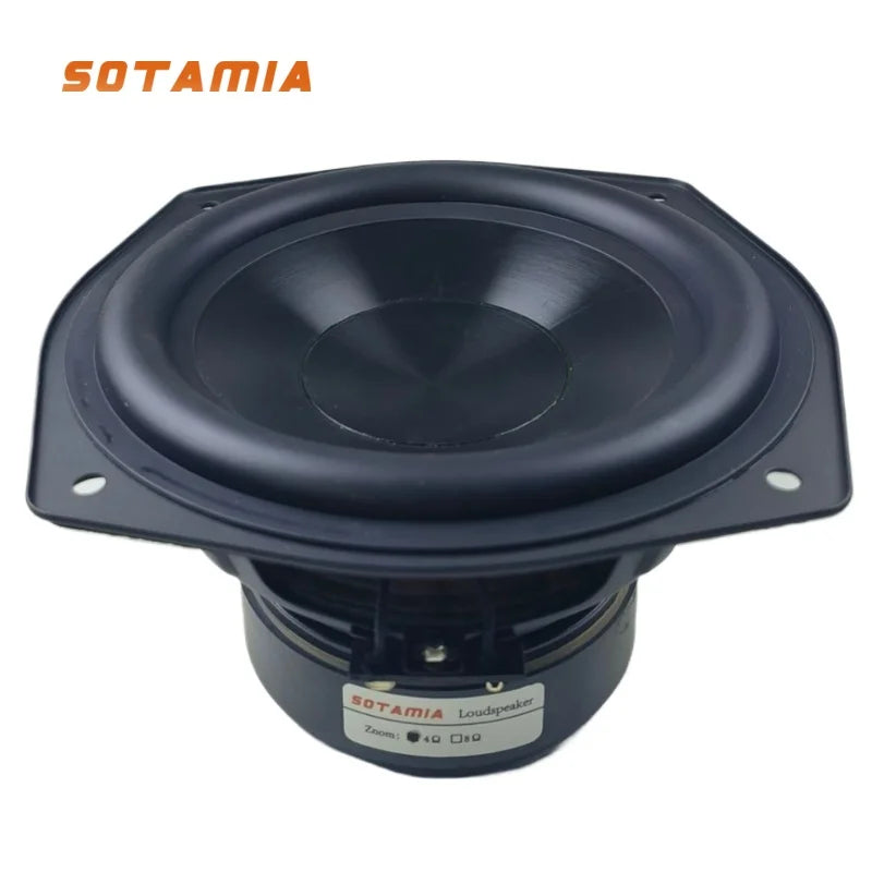 SOTAMIA 1Pcs 100W 6 Inch Subwoofer Speaker 4 Ohm Bass Audio Home Music Hifi Sound Loudspeaker DIY Bluetooth Speaker Bookshelf