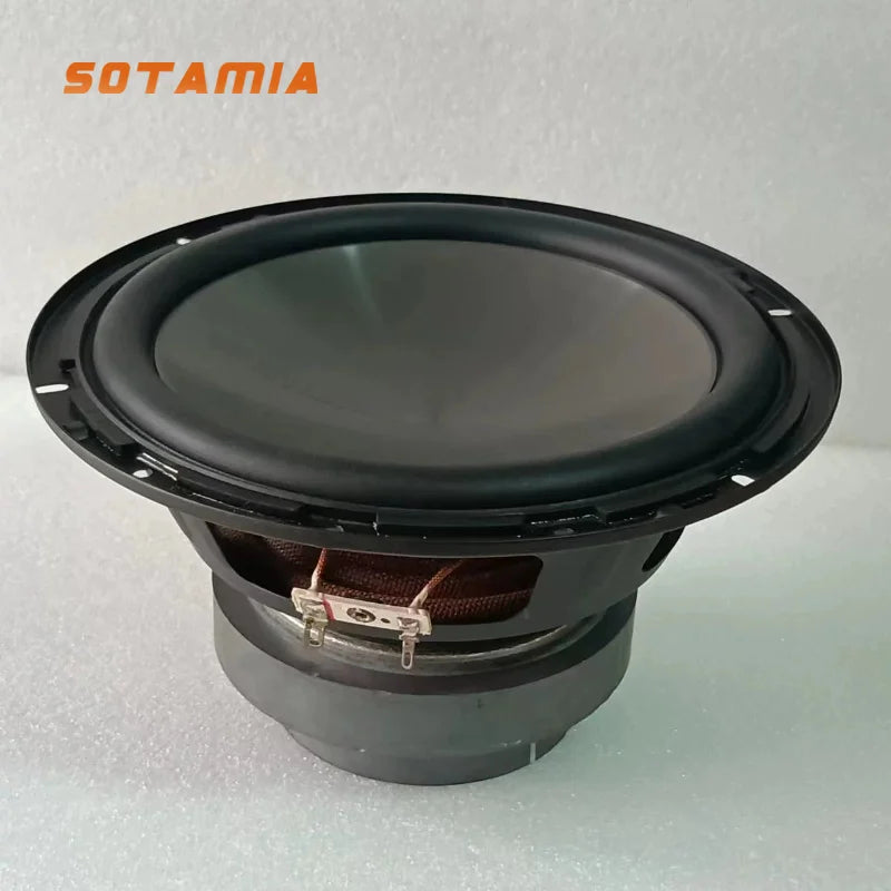 SOTAMIA 1Pcs 8 Inch Subwoofer Audio Speaker 6 Ohm 200W Long-stroke Dual-magnetic Bright Silver Super Bass Power Hifi Speaker