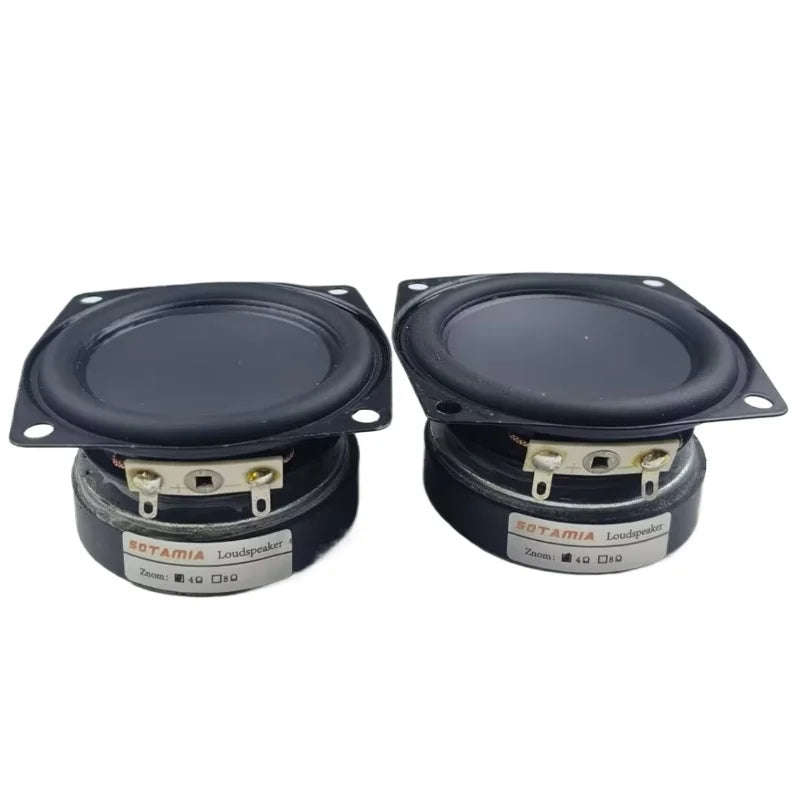 SOTAMIA 2Pcs 2.5 Inch Portable Audio Power Speaker 4 Ohm 15W Rubber Waterproof Loudspeaker DIY Hifi Music Bluetooth Speaker