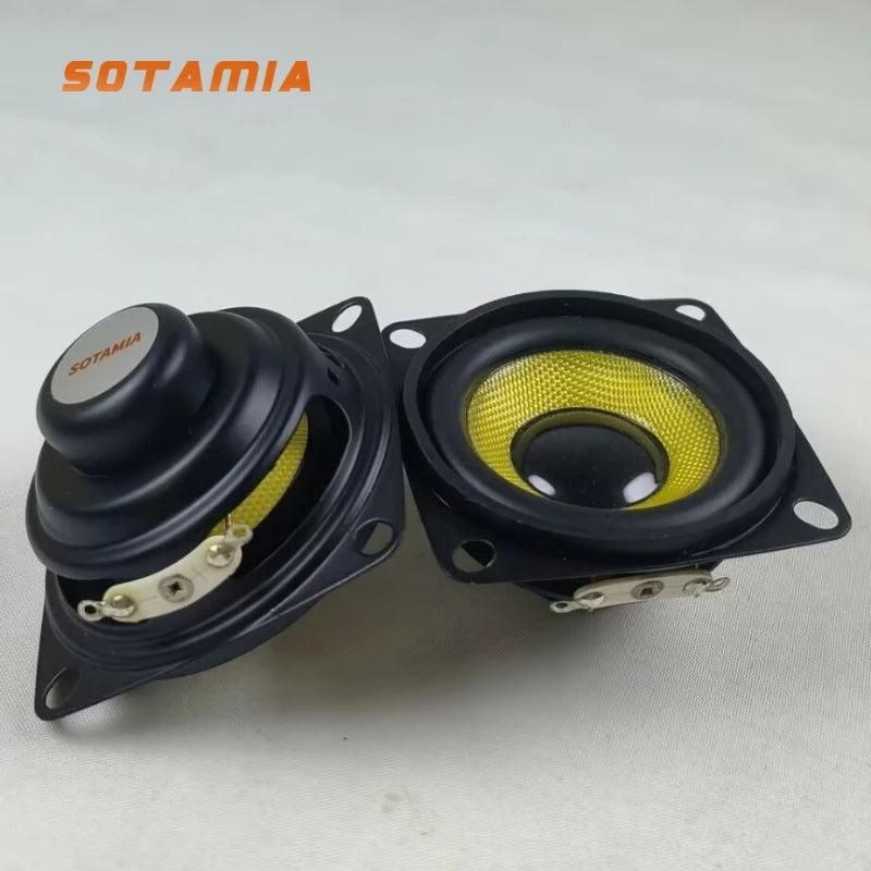 SOTAMIA 2Pcs 2 Inch 52mm Mini Audio Full Range Speaker 4 Ohm 5W 16 Core Glass Fiber Waterproof Loudspeaker DIY Bluetooth Speaker