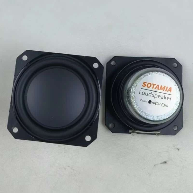 SOTAMIA 2Pcs 45mm Full Range Speaker 4 Ohm 12W Rubber Edge Waterproof Audio Power Speaker DIY Outdoor Music Bluetooth Speaker