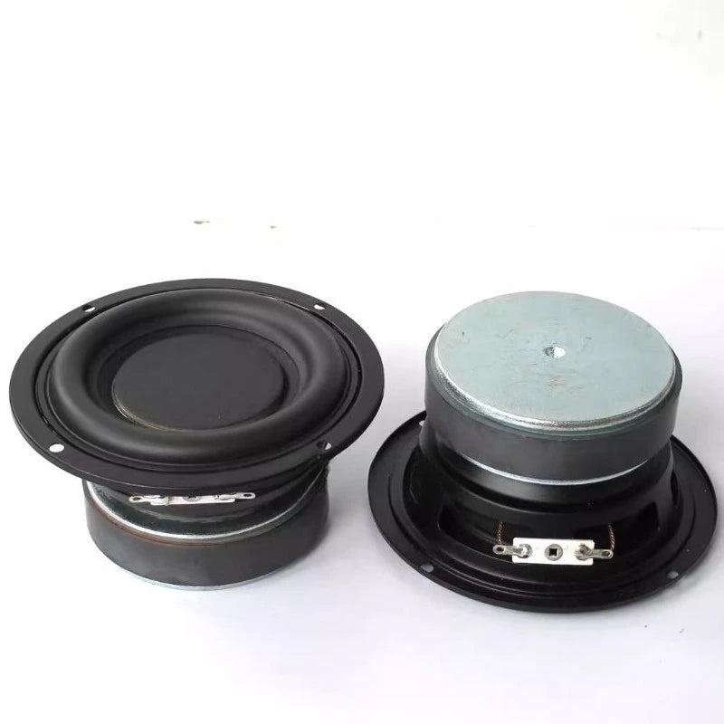 SOTAMIA 2Pcs 4.5 Inch Bass Speaker 4 Ohm 25W Audio Speaker Woofer Low Frequency Sound Music Hifi Loudspeaker DIY Steel Cannon