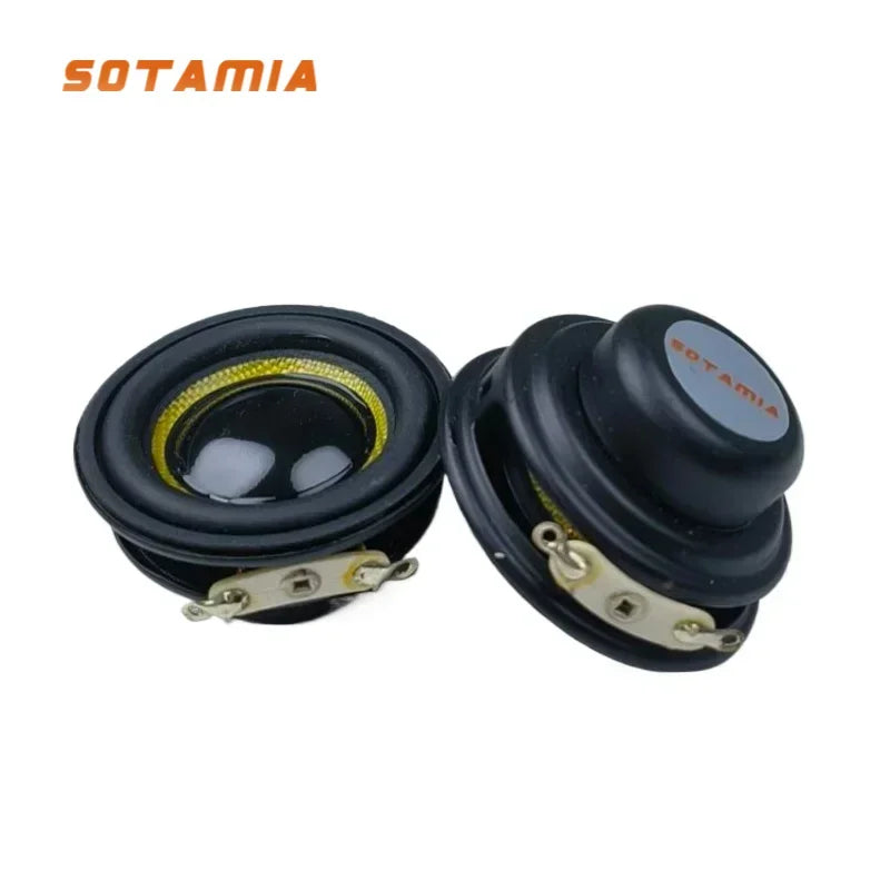 SOTAMIA 2Pcs 40mm Full Range Speaker Audio Glass Fiber Basin Waterproof Speaker 1.5 Inch 4 Ohm 5W Bluetooth Speaker Loudspeaker