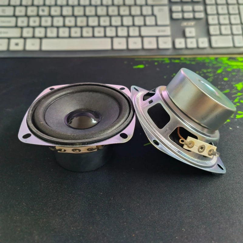SOTAMIA 2Pcs 3 Inch 4 Ohm 5W Full Range Speaker 78mm Silver Anti-magnetic Multimedia Speaker DIY Sound Music Power Loudspeaker
