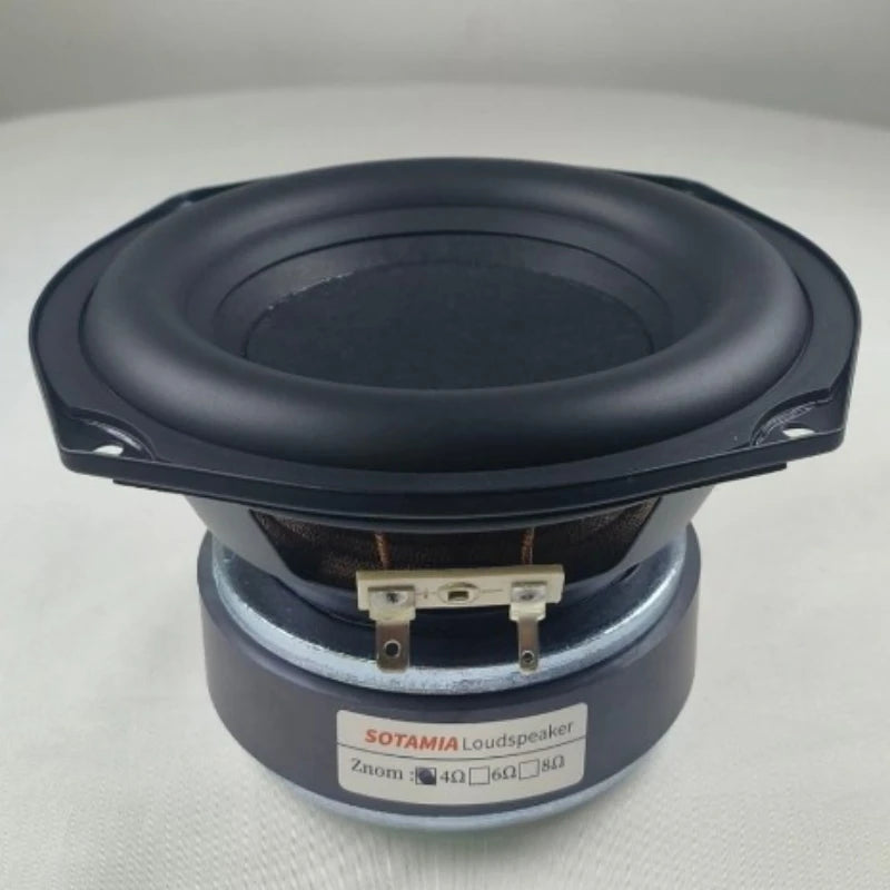 SOTAMIA 1Pcs 5.25 Inch Subwoofer Audio Speaker 4 Ohm 80W Long Stroke Super Bass Hifi Music Desktop Bookshelf Bluetooth Speaker
