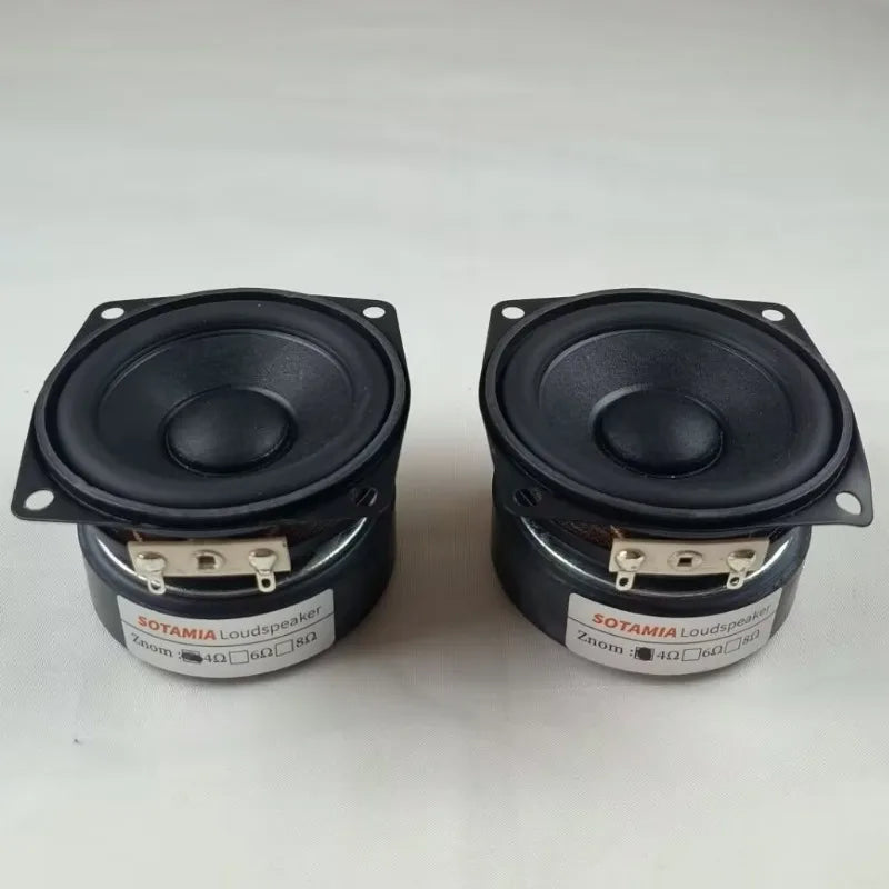SOTAMIA 2Pcs 2.5 Inch Full Range Speaker 4 Ohm 25W 20 Core Hifi Music Power Loudspeaker DIY Smart Home Audio Bluetooth Speaker