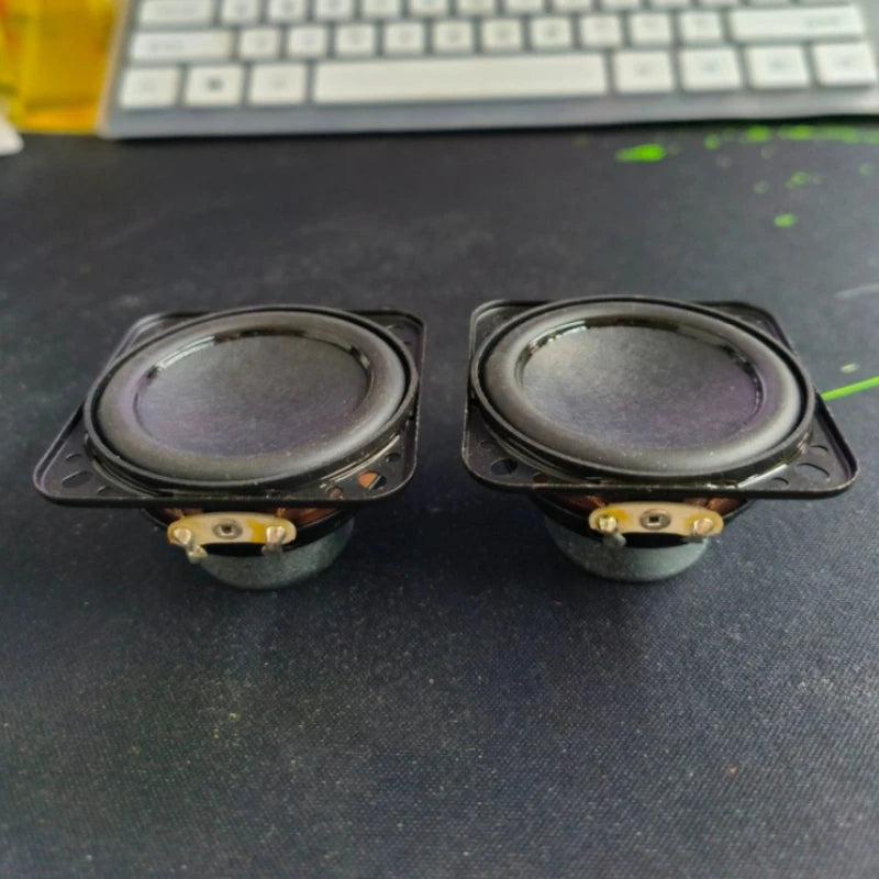 SOTAMIA 2Pcs 2 Inch 50mm Audio HIFI Speaker 4 Ohm 10W Paper Diaphragm 18 Core Rubber Side Long Stroke Full Range Speaker
