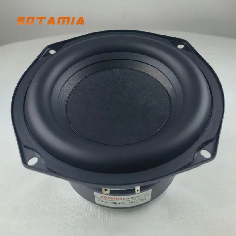 SOTAMIA 1Pcs 5.25 Inch Subwoofer Audio Speaker 4 Ohm 80W Long Stroke Super Bass Hifi Music Desktop Bookshelf Bluetooth Speaker