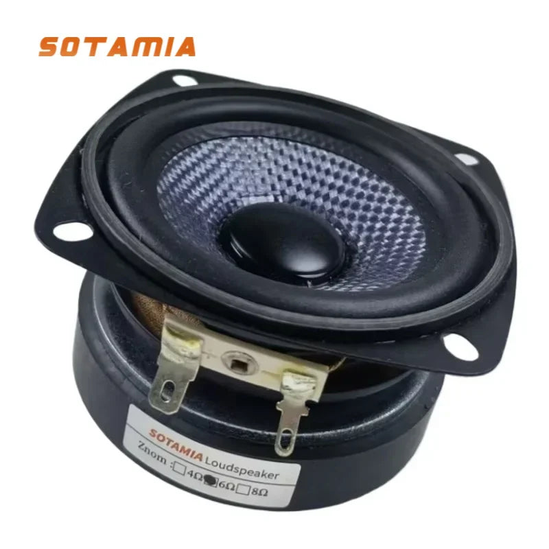 SOTAMIA 1Pcs 3 Inch Audio Power Speaker 6 Ohm 15W Glass Fiber Bass Hifi Music Waterproof Loudspeaker DIY Bluetooth Speaker