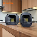 SOTAMIA 2PCS AMT Tweeter Trimmed Aluminum Alloy Pneumatic Treble Speaker Fever Grade Belt Music Speaker Bluetooth Sound Box