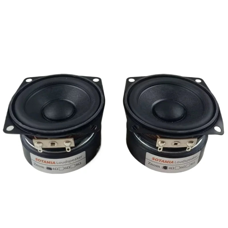 SOTAMIA 2Pcs 2.5 Inch Full Range Speaker 4 Ohm 25W 20 Core Hifi Music Power Loudspeaker DIY Smart Home Audio Bluetooth Speaker