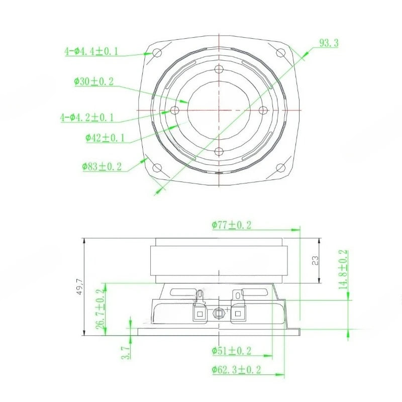 SOTAMIA 1Pcs 3 Inch Subwoofer 4 Ohm 30W Supper Bass Waterproof Speaker DIY HIFI Sound Music Audio Bluetooth Speaker Bookshelf