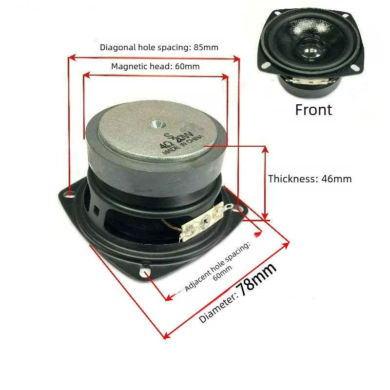 SOTAMIA 2Pcs 3 Inch Full Range Power Speaker 4Ohm 20W Hifi Music Multimedia Waterproof Loudspeaker DIY Outdoor Bluetooth Speaker