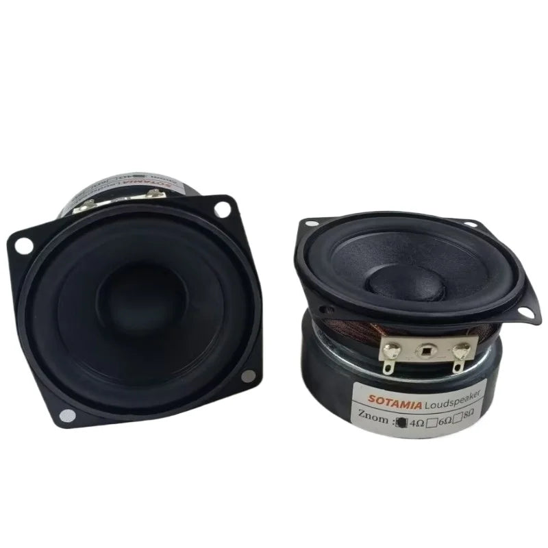 SOTAMIA 2Pcs 2.5 Inch Full Range Speaker 4 Ohm 25W 20 Core Hifi Music Power Loudspeaker DIY Smart Home Audio Bluetooth Speaker