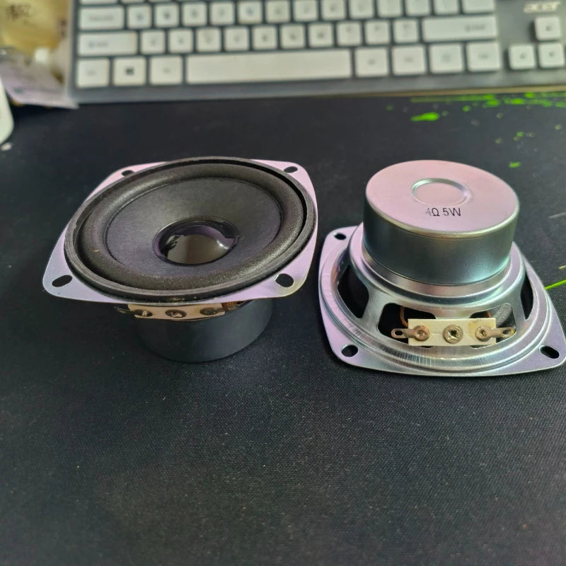 SOTAMIA 2Pcs 3 Inch 4 Ohm 5W Full Range Speaker 78mm Silver Anti-magnetic Multimedia Speaker DIY Sound Music Power Loudspeaker