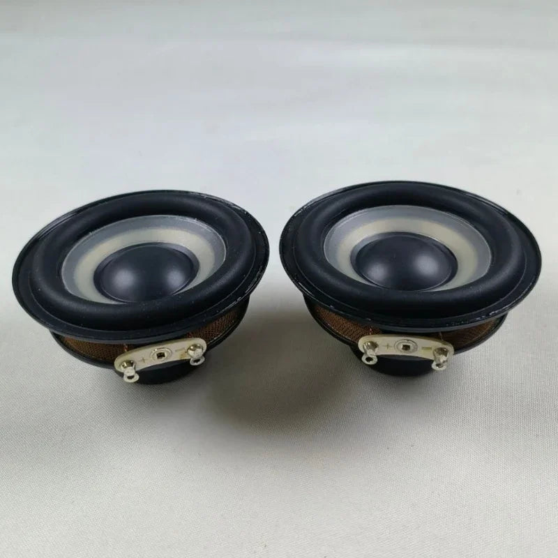 SOTAMIA 2Pcs 2 Inch Full Range Speaker 52mm 4 Ohm 8W Audio Waterproof HIFI Speaker White Basin Altavoz for Bluetooth Speaker