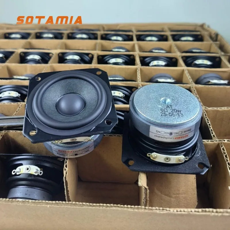 SOTAMIA 2Pcs 2.25 Inch Medium High Frequency Audio Speaker 6 Ohm 20W Sound Music Power Loudspeaker DIY Bluetooth Speaker