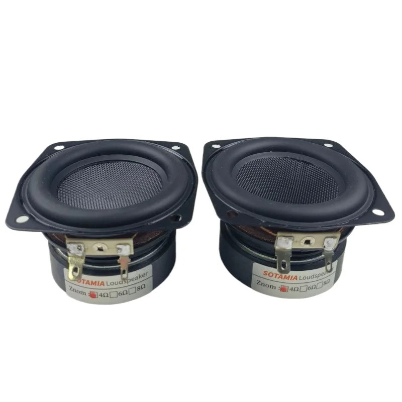 SOTAMIA 2Pcs 3 Inch Subwoofer 4 Ohm 20W Black Fiber Glass Audio Hifi Home Music Sound Speaker DIY Home Theater Power Loudspeaker