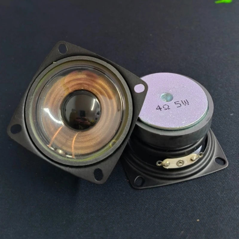 SOTAMIA 2Pcs 2 Inch Square Audio Waterproof Speaker 53mm 4 Ohm 5W Transparent Speaker HIFI Loudspeaker DIY Bluetooth Sound Box