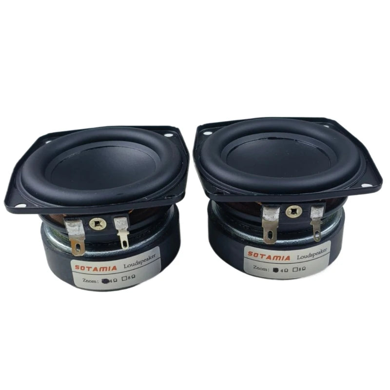 SOTAMIA 2Pcs 3 Inch Subwoofer Speaker 4 Ohm 35W Audio Bass Woofer DIY Hifi Music Bluetooth Speaker Bookshelf Loudspeaker