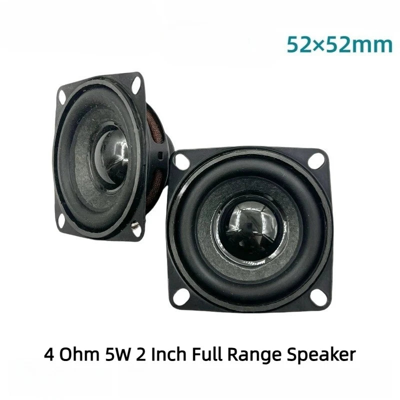 SOTAMIA 2Pcs 2 Inch Full Range Multimedia Speaker 52mm High Sound Quality Subwoofer 4 Ohm 5W DIY Bluetooth Speaker Audio