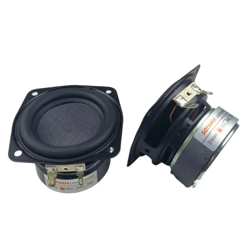 SOTAMIA 2Pcs 3 Inch Subwoofer 4 Ohm 20W Black Fiber Glass Audio Hifi Home Music Sound Speaker DIY Home Theater Power Loudspeaker