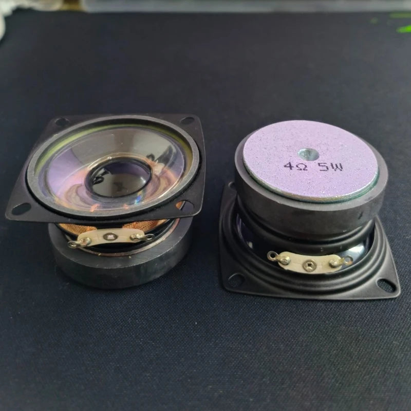 SOTAMIA 2Pcs 2 Inch Square Audio Waterproof Speaker 53mm 4 Ohm 5W Transparent Speaker HIFI Loudspeaker DIY Bluetooth Sound Box