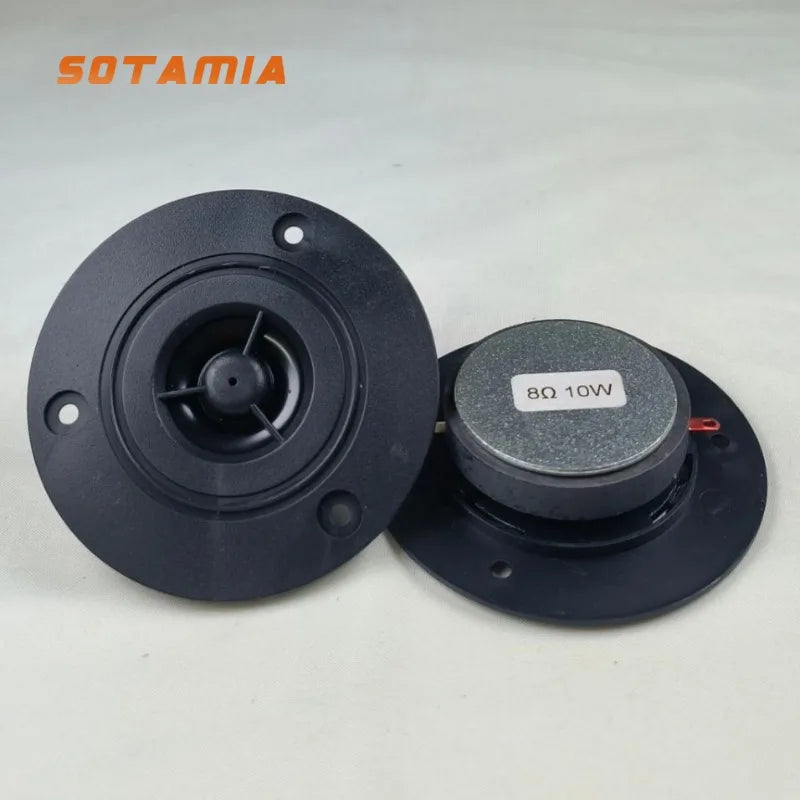 SOTAMIA 2Pcs 3 Inch Tweeter Audio Speaker 74mm 8 Ohm 10W HiFi Sound Music Treble Speaker Home Power Loudspeaker for Bookshelf