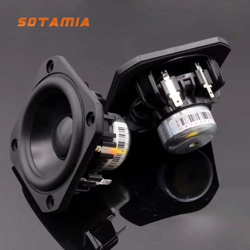 SOTAMIA 2Pcs 3 Inch Full Range Speaker 8 Ohm 25W Aluminum Basin Audio Power Loudspeaker Sound Music DIY Bluetooth Speaker
