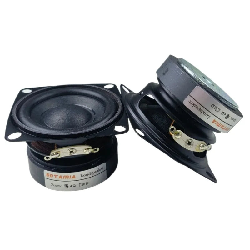 SOTAMIA 2Pcs 2 Inch Full Range Bass Audio Speaker 52mm 4 Ohm 5W Loudspeaker Multimedia Bluetooth Speaker DIY Home Music Soundbar
