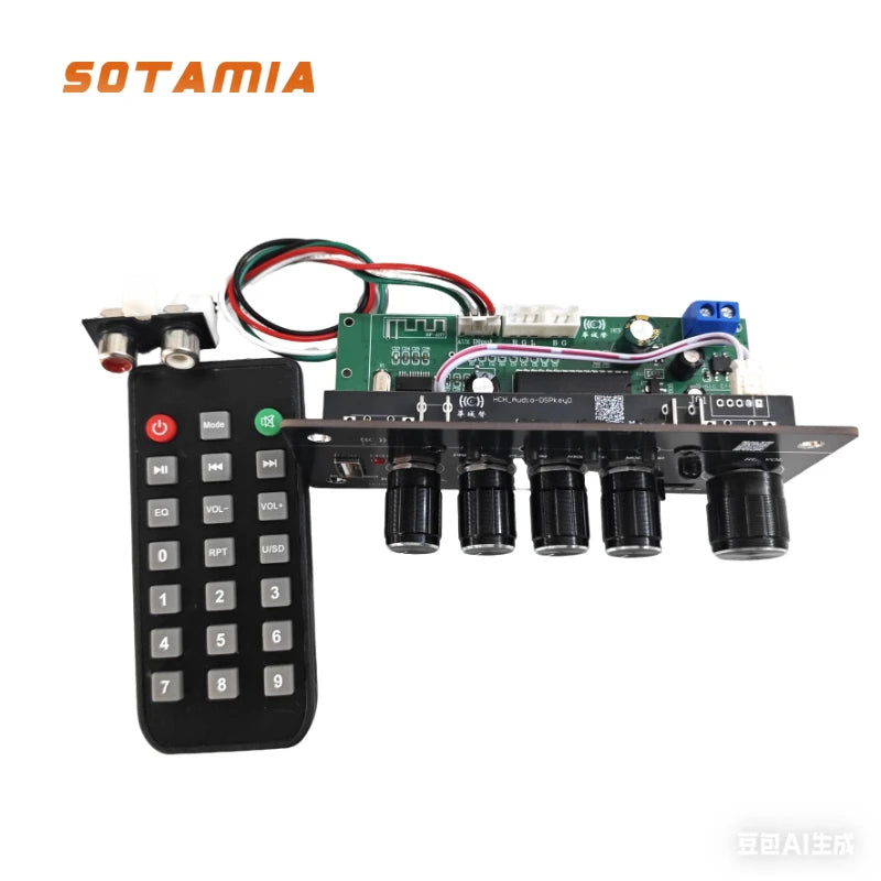 SOTAMIA UPC1892 Bluetooth Tone Preamplifier 3D Sound Effect HIFI Preamp Stereo Balance Tuning Lossless U Disk Playback AUX
