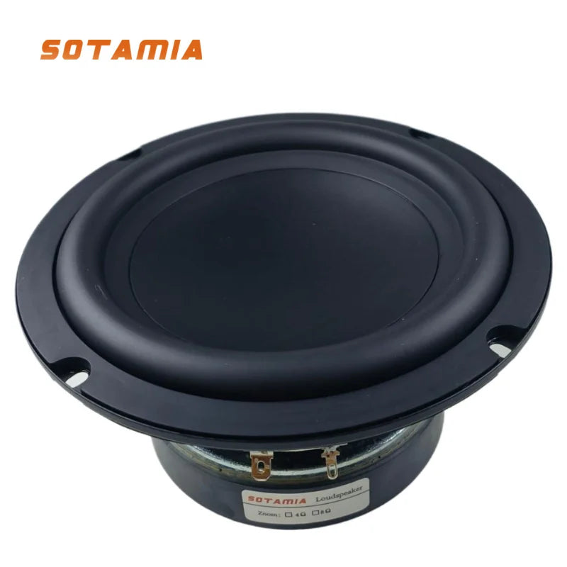 SOTAMIA 1Pcs 6.5 Inch Subwoofer Speaker 2 Ohm 80W Hifi Music Audio Bass Long Stroke Home Theater Loudspeaker Bluetooth Speaker