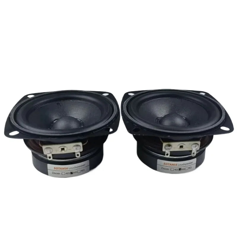 SOTAMIA 2Pcs 3 Inch Full Range Speaker 6 Ohm 10W HiFi Audio Power Loudspeaker DIY Multimedia Music Bluetooth Speaker