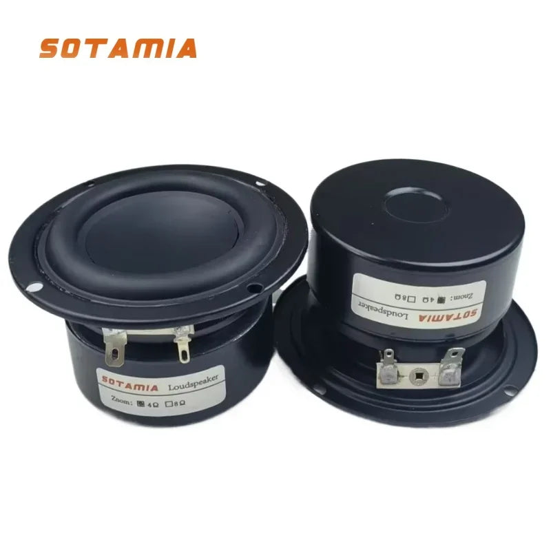 SOTAMIA 2Pcs 3 Inch Full Range 4 Ohm 20W Waterproof Bluetooth Speaker Audio DIY Home Theater Bookshelf Music Loudspeaker