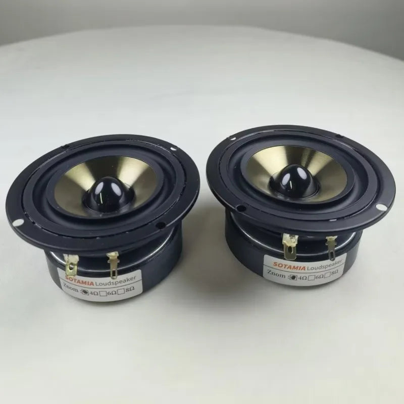 SOTAMIA 2Pcs 3 Inch Full Range Speaker 4 Ohm 20W Bookshelf Audio DIY Home Theater Hifi Music Bluetooth Speaker Live Sound Card