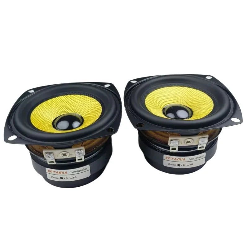 SOTAMIA 2Pcs 3 Inch Waterproof Speaker 4 Ohm 10W DIY Audio Portable Bluetooth Speaker Music Glass Fiber Loudspeaker Bookshelf