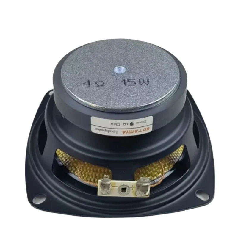 SOTAMIA 1Pcs 4 Inch Woofer Speaker 4 Ohm 15 W DIY Professional Multimedia Home Music Subwoofer Speaker Audio Bass Loudspeaker