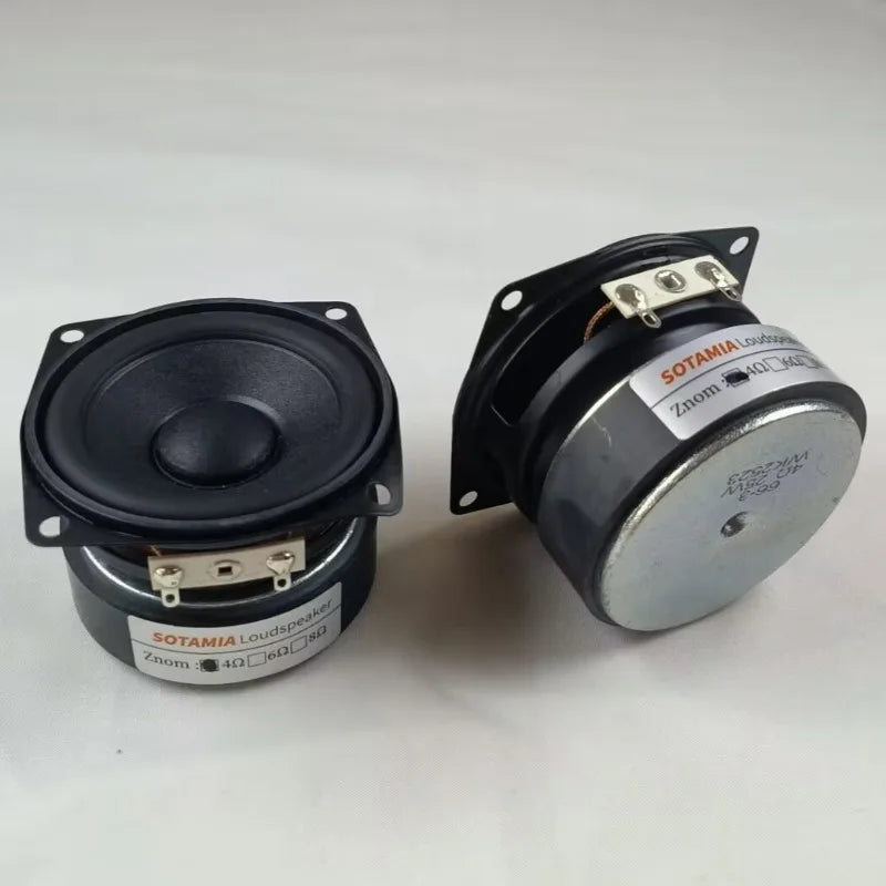 SOTAMIA 2Pcs 2.5 Inch Full Range Speaker 4 Ohm 25W 20 Core Hifi Music Power Loudspeaker DIY Smart Home Audio Bluetooth Speaker
