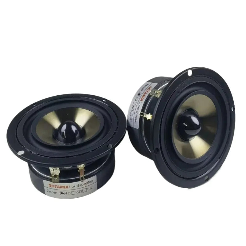 SOTAMIA 2Pcs 3 Inch Full Range Speaker 4 Ohm 20W Bookshelf Audio DIY Home Theater Hifi Music Bluetooth Speaker Live Sound Card