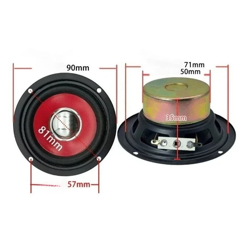 SOTAMIA 2Pcs 3 Inch Full Reange Speaker 90mm 4 Ohm 15W Sound Music Speaker Hifi Stereo Loudspeaker Audio 4R DIY Power Amplifier