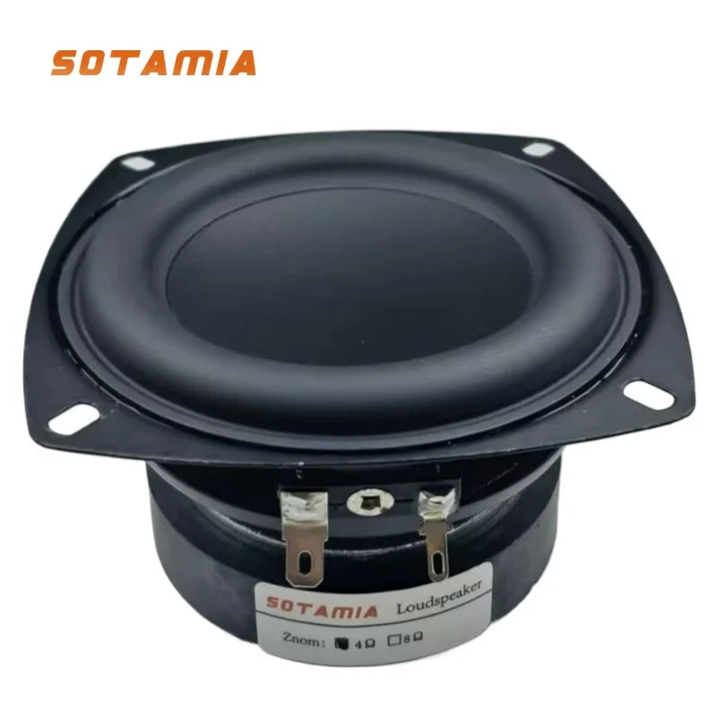 SOTAMIA 1Pcs 4 Inch Mid-woofer Speaker Audio 4 Ohm 15W DIY Waterproof Bluetooth Speaker Bass Loudspeaker Home Music Bookshelf