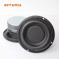 SOTAMIA 2Pcs 4.5 Inch Bass Speaker 4 Ohm 25W Audio Speaker Woofer Low Frequency Sound Music Hifi Loudspeaker DIY Steel Cannon