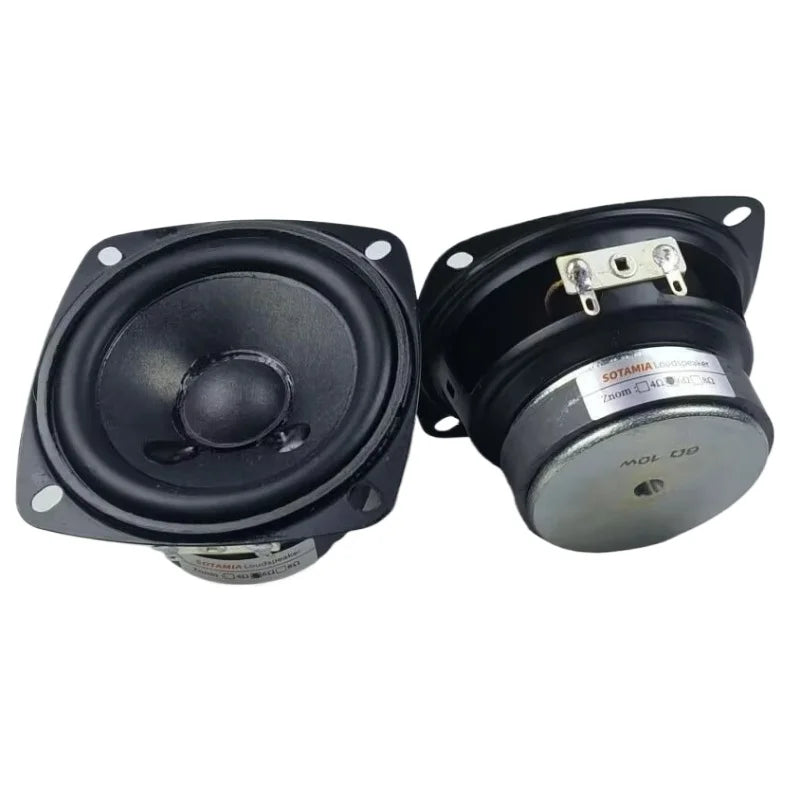 SOTAMIA 2Pcs 3 Inch Full Range Speaker 6 Ohm 10W HiFi Audio Power Loudspeaker DIY Multimedia Music Bluetooth Speaker