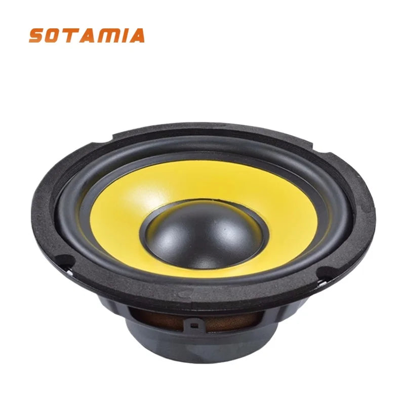 SOTAMIA 1PCS 6.5 Inch High Power Subwoofer  Mid-subwoofer  Audio Speaker 4 Ohm 50 Watt Metal Basin Frame Car Modification