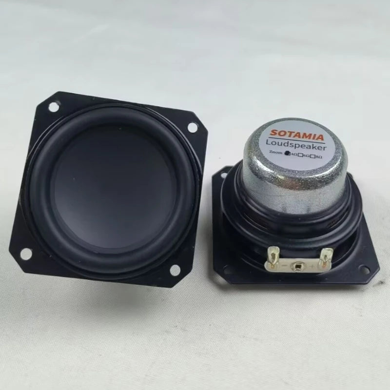 SOTAMIA 2Pcs 45mm Full Range Speaker 4 Ohm 12W Rubber Edge Waterproof Audio Power Speaker DIY Outdoor Music Bluetooth Speaker