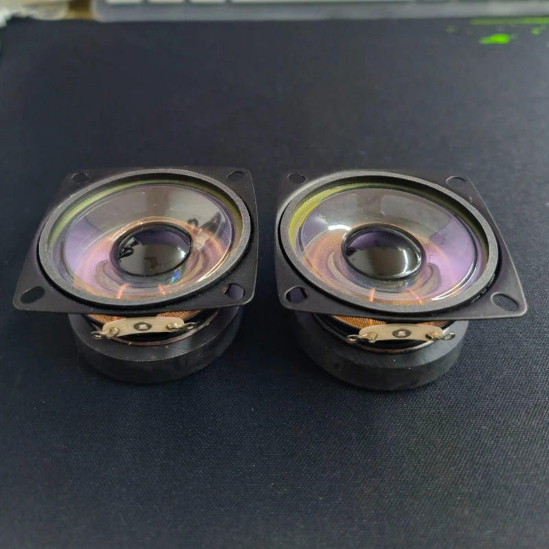 SOTAMIA 2Pcs 2 Inch Square Audio Waterproof Speaker 53mm 4 Ohm 5W Transparent Speaker HIFI Loudspeaker DIY Bluetooth Sound Box