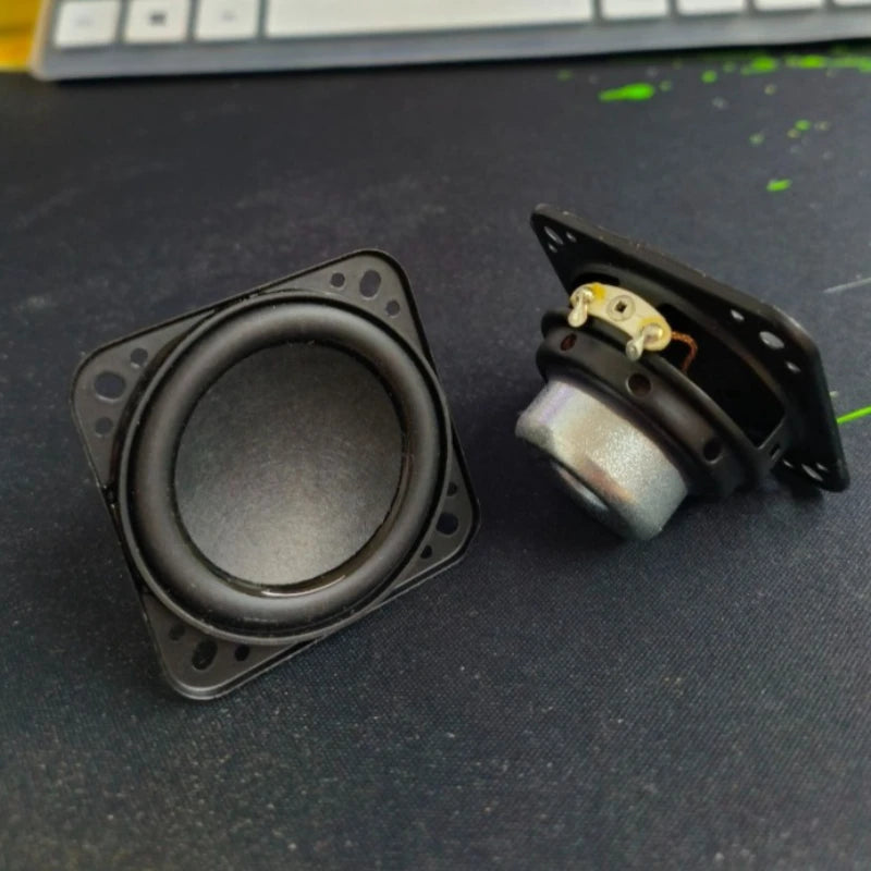 SOTAMIA 2Pcs 2 Inch 50mm Audio HIFI Speaker 4 Ohm 10W Paper Diaphragm 18 Core Rubber Side Long Stroke Full Range Speaker